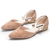 image:imageHee grand Womens Closed Pointed Toe Flats Ankle Strap Comfortable Low Heel Suede Dress Shoes Office Work Shoes Pumps032apricot