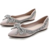 image:imageHee grand Womens Crystals Shoes Bowknot Pointed Toe Rhinestones Wedding Dress Shoes192apricot