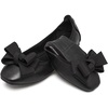 image:imageHee grand Womens Foldable Ballet Flats Square Toe Bowknot SlipOn Shoes Comfortable Soft Casual Flat Shoes for Work Travel DailyBlack