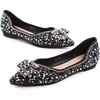 image:imageHee grand Womens Sparkling Rhinestone Pearl Wedding Party Dress Shoes Comfortable Pointed Toe Slip On Ballet Flats Glittery Crystal ShoesBlack