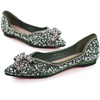 image:imageHee grand Womens Sparkling Rhinestone Pearl Wedding Party Dress Shoes Comfortable Pointed Toe Slip On Ballet Flats Glittery Crystal ShoesGreen