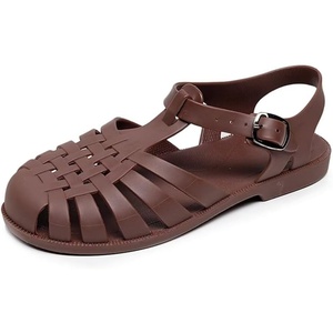 image:imageHee grand Crystal Jelly Heel Sandals for Women Summer Beach Jelly Shoes057coffee