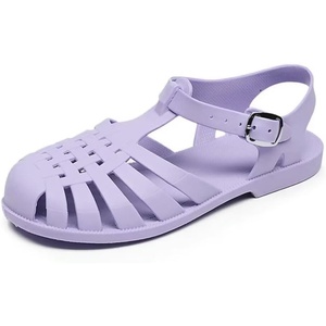 image:imageHee grand Crystal Jelly Heel Sandals for Women Summer Beach Jelly Shoes057purple