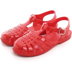 image:imageHee grand Crystal Jelly Heel Sandals for Women Summer Beach Jelly Shoes058red