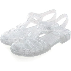 image:imageHee grand Crystal Jelly Heel Sandals for Women Summer Beach Jelly ShoesAsilver