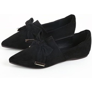 image:imageHee grand Flats for Women Bowknot Pointed Toe Ballet Flats Comfort Suede Work Shoes Casual Slip On Loafers Walking Shoes545black