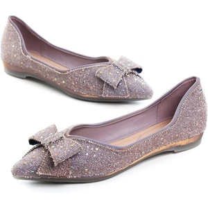 image:imageHee grand Flats for Women Pointed Toe Bowknot Crystals Shoes Glittering Rhinestone Wedding Dress Shoes469purple