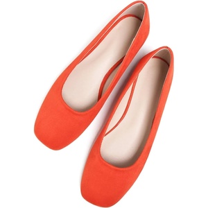 image:imageHee grand Square Toe Ballet Flats for Women Rhinestones Chains Black Suede Dress Shoes Comfort SlipOn LoafersBorange