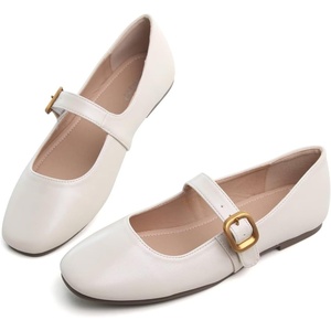 image:imageHee grand Women Mary Jane Shoes Glittery Dress Shoes Comfortable Square Toe Slip on Ballet Flats Lightweight Walking Shoes497apricot