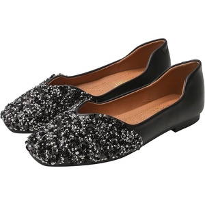 image:imageHee grand Women Square Toe Crystals Shoes Glittering Rhinestone Wedding Dress Shoes Fashion Bridesmaid Shoes501black