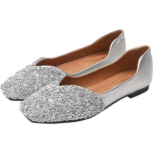 image:imageHee grand Women Square Toe Crystals Shoes Glittering Rhinestone Wedding Dress Shoes Fashion Bridesmaid Shoes501silver
