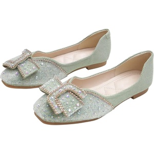 image:imageHee grand Women Square Toe Crystals Shoes Glittering Rhinestone Wedding Dress Shoes Fashion Bridesmaid Shoes516green