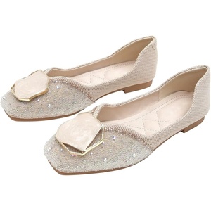 image:imageHee grand Women Square Toe Crystals Shoes Glittering Rhinestone Wedding Dress Shoes Fashion Bridesmaid Shoes517apricot