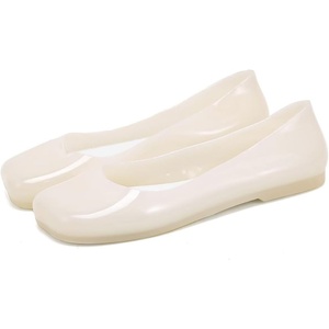image:imageHee grand Women Summer Crystal Jelly Shoes Slip On Hollow Ballet Flats Soft Walking Shoes059beige
