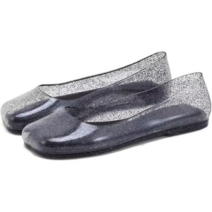image:imageHee grand Women Summer Crystal Jelly Shoes Slip On Hollow Ballet Flats Soft Walking Shoes059black
