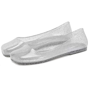 image:imageHee grand Women Summer Crystal Jelly Shoes Slip On Hollow Ballet Flats Soft Walking Shoes059silver