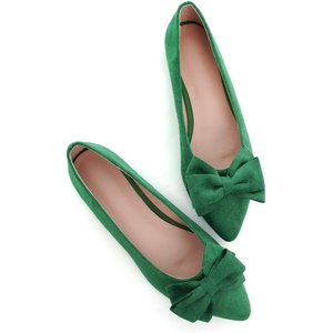 image:imageHee grand Womens Bow Ballet Flats Pointed Toe Slip On Comfortable Flat Shoes for Casual Dressy WearGrass Green