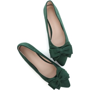image:imageHee grand Womens Bow Ballet Flats Pointed Toe Slip On Comfortable Flat Shoes for Casual Dressy WearGreen