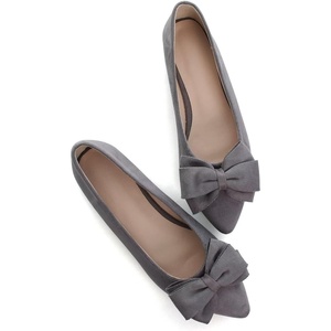 image:imageHee grand Womens Bow Ballet Flats Pointed Toe Slip On Comfortable Flat Shoes for Casual Dressy WearGrey