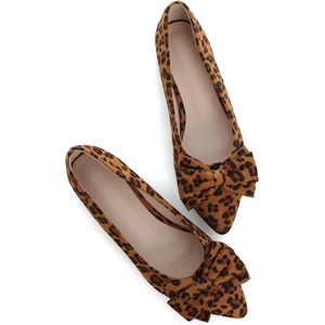image:imageHee grand Womens Bow Ballet Flats Pointed Toe Slip On Comfortable Flat Shoes for Casual Dressy WearLeopard Brown