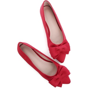 image:imageHee grand Womens Bow Ballet Flats Pointed Toe Slip On Comfortable Flat Shoes for Casual Dressy WearRed
