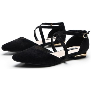 image:imageHee grand Womens Closed Pointed Toe Flats Ankle Strap Comfortable Low Heel Suede Dress Shoes Office Work Shoes Pumps030black