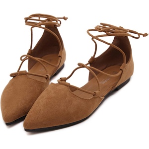 image:imageHee grand Womens Closed Pointed Toe Flats Ankle Strap Comfortable Low Heel Suede Dress Shoes Office Work Shoes Pumps031brown