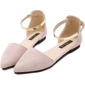 image:imageHee grand Womens Closed Pointed Toe Flats Ankle Strap Comfortable Low Heel Suede Dress Shoes Office Work Shoes Pumps033beige
