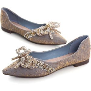 image:imageHee grand Womens Crystals Shoes Bowknot Pointed Toe Rhinestones Wedding Dress Shoes159blue