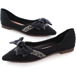 image:imageHee grand Womens Crystals Shoes Bowknot Pointed Toe Rhinestones Wedding Dress Shoes161black