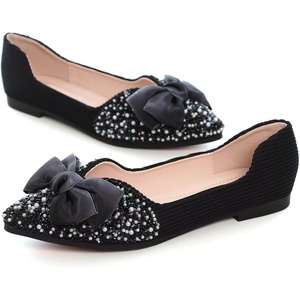 image:imageHee grand Womens Crystals Shoes Bowknot Pointed Toe Rhinestones Wedding Dress Shoes440black