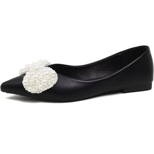 image:imageHee grand Womens Fashion Flats Exquisite Rhinestone Bow Dress Shoes Sparkly Evening Party Low Heel Shoes535blackpu