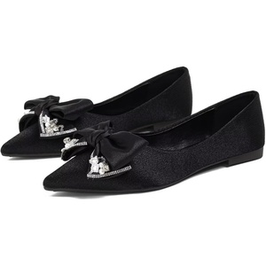 image:imageHee grand Womens Fashion Flats Exquisite Rhinestone Bow Dress Shoes Sparkly Evening Party Low Heel Shoes540black