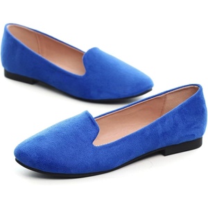 image:imageHee grand Womens Faux Suede Loafer Flats Comfortable Round Toe SlipOn Ballet Flat Shoes Office Casual ShoesSapphire