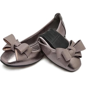 image:imageHee grand Womens Foldable Ballet Flats Square Toe Bowknot SlipOn Shoes Comfortable Soft Casual Flat Shoes for Work Travel DailyCoffee