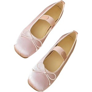 image:imageHee grand Womens Mary Jane Shoes Satin Round Toe Ballerina Flats Fashion Sparkling Rhinestones Dress Shoes Comfort Dancing Shoes624pink