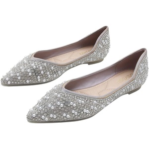image:imageHee grand Womens Slip On Pointed Toe Ballet Flats Rhinestone Sequins Fashion Flat Shoes for Work Wedding Dress Shoes2purple