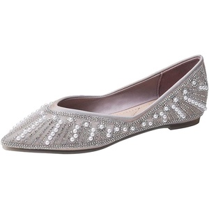 image:imageHee grand Womens Slip On Pointed Toe Ballet Flats Rhinestone Sequins Fashion Flat Shoes for Work Wedding Dress Shoes5purple