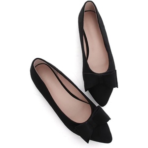 image:imageHee grand Womens Slip on Retro Plaid Bow Ballet Flats Pointed Toe Dress Shoes450black