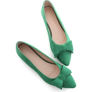image:imageHee grand Womens Slip on Retro Plaid Bow Ballet Flats Pointed Toe Dress Shoes450grass Green