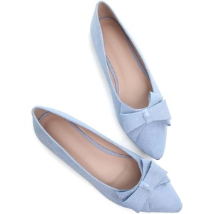 image:imageHee grand Womens Slip on Retro Plaid Bow Ballet Flats Pointed Toe Dress Shoes460baby Blue