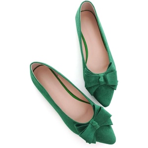 image:imageHee grand Womens Slip on Retro Plaid Bow Ballet Flats Pointed Toe Dress Shoes460grass Green