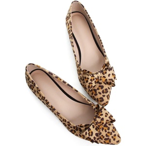 image:imageHee grand Womens Slip on Retro Plaid Bow Ballet Flats Pointed Toe Dress Shoes460leopard Yellow