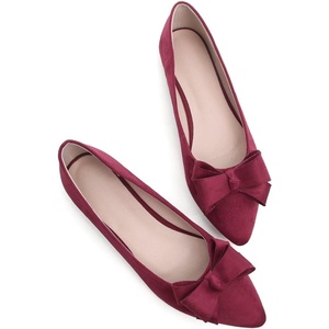 image:imageHee grand Womens Slip on Retro Plaid Bow Ballet Flats Pointed Toe Dress Shoes460wine Red