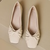 image:imageHee grand Ballet Flats for Women Square Toe Bow Ballet Flats Comfort Low Heel SlipOn Dress Shoes Fashion Women FlatsApricot