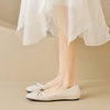 image:imageHee grand Ballet Flats for Women Square Toe Bow Ballet Flats Comfort Low Heel SlipOn Dress Shoes Fashion Women FlatsApricot