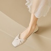 image:imageHee grand Ballet Flats for Women Square Toe Bow Ballet Flats Comfort Low Heel SlipOn Dress Shoes Fashion Women FlatsApricot