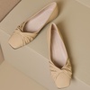 image:imageHee grand Ballet Flats for Women Square Toe Bow Ballet Flats Comfort Low Heel SlipOn Dress Shoes Fashion Women FlatsKhaki