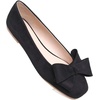 image:imageHee grand BowKnot Ballet Flats Womens Square Toe Flat Shoes Suede Dress Shoes Comfort SlipOn Loafers Casual Womens FlatsBlack