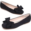 image:imageHee grand BowKnot Ballet Flats Womens Square Toe Flat Shoes Suede Dress Shoes Comfort SlipOn Loafers Casual Womens FlatsBlack